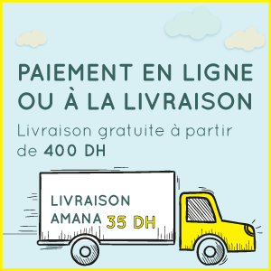 Livraison gratuite à partir de 400 dhs Livraison gratuite à partir de 400 dhs